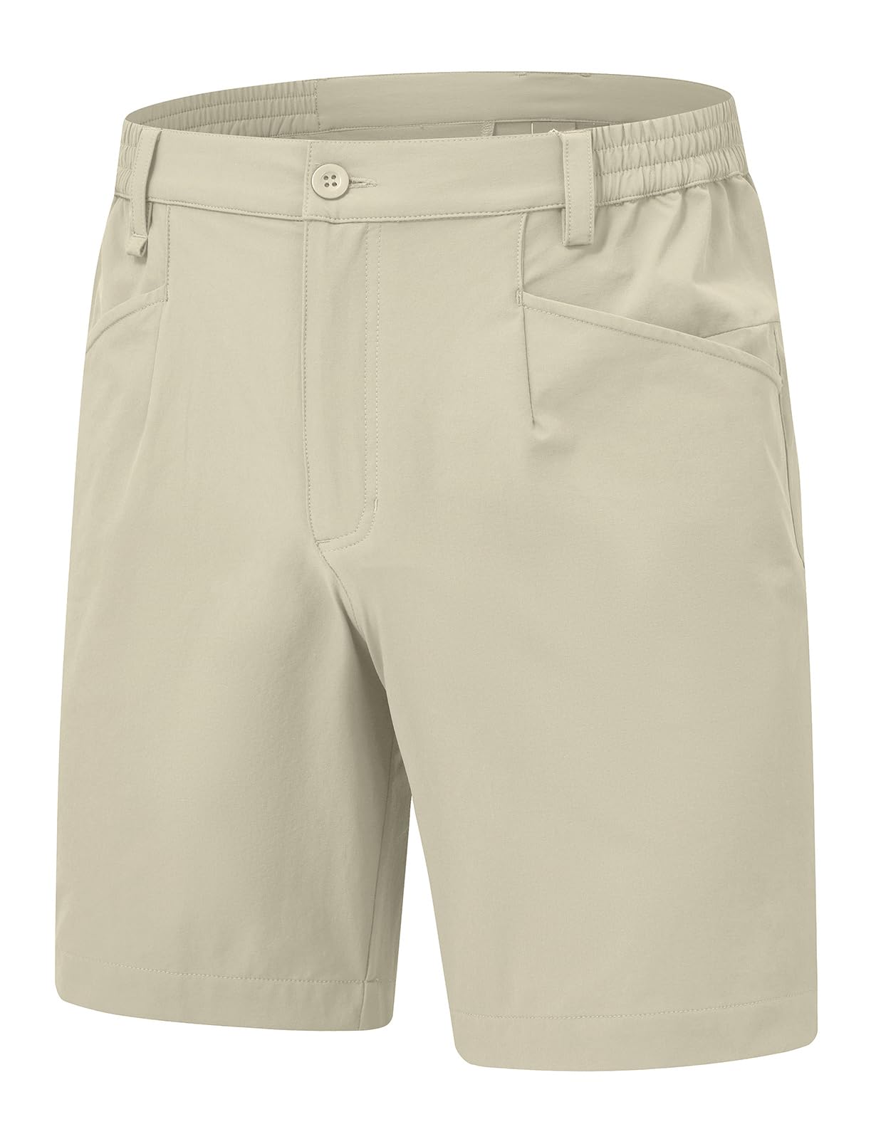 Rdruko Men's Stretch Golf Shorts 7 '' Dress Casual Quick Dry Elastic Waist Lightweight Flat Front Work Shorts