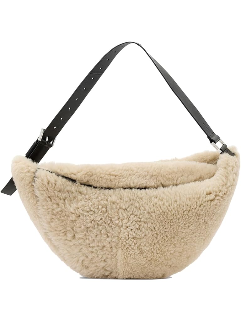 Beige AllSaints Luna Shearling Shoulder