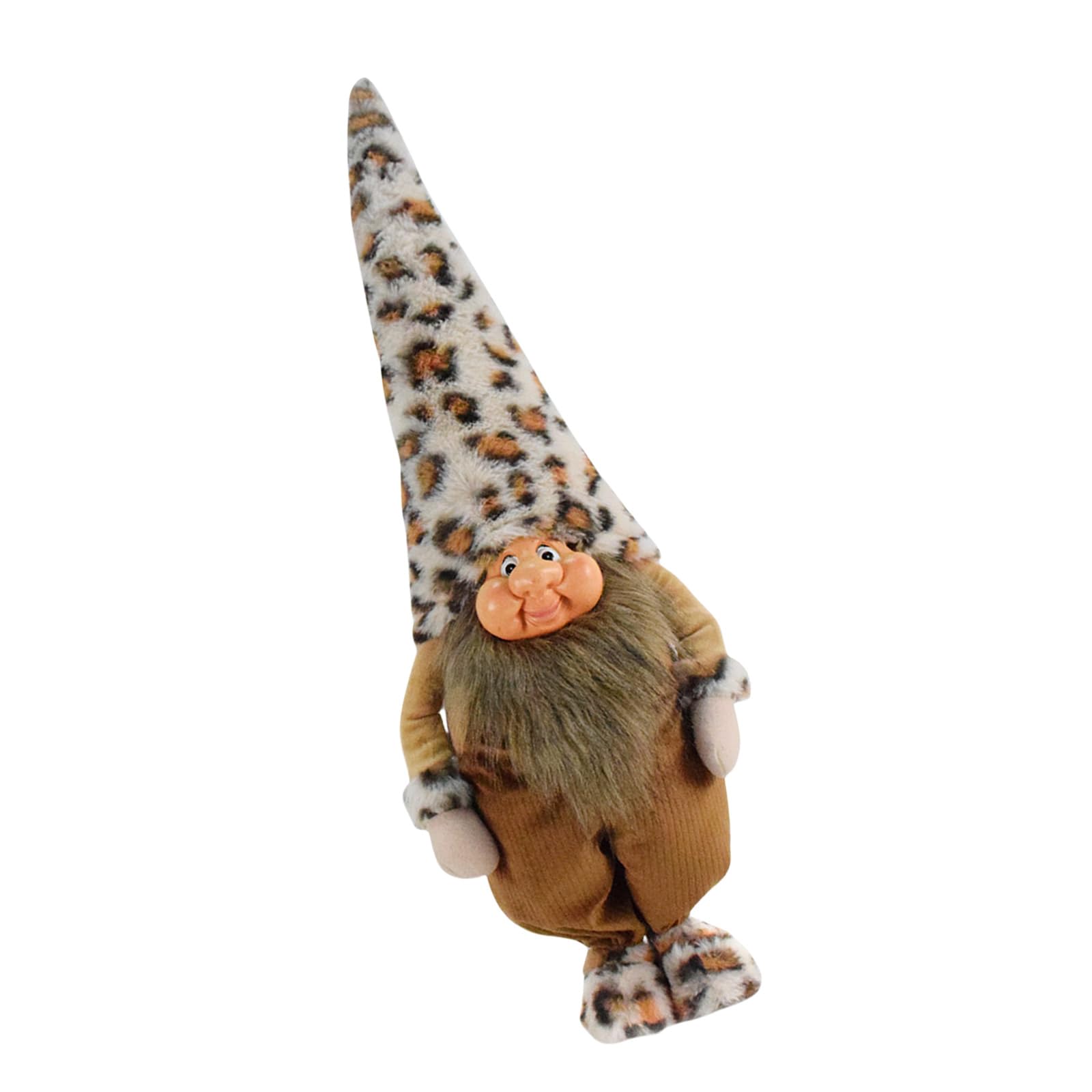 Buxuaaaa Leopards Pattern Dwarf Gnomes Stylish Leopards Plush Dwarf Gnomes Figurine Ornament for Festival Home Decoration Desk Decoration