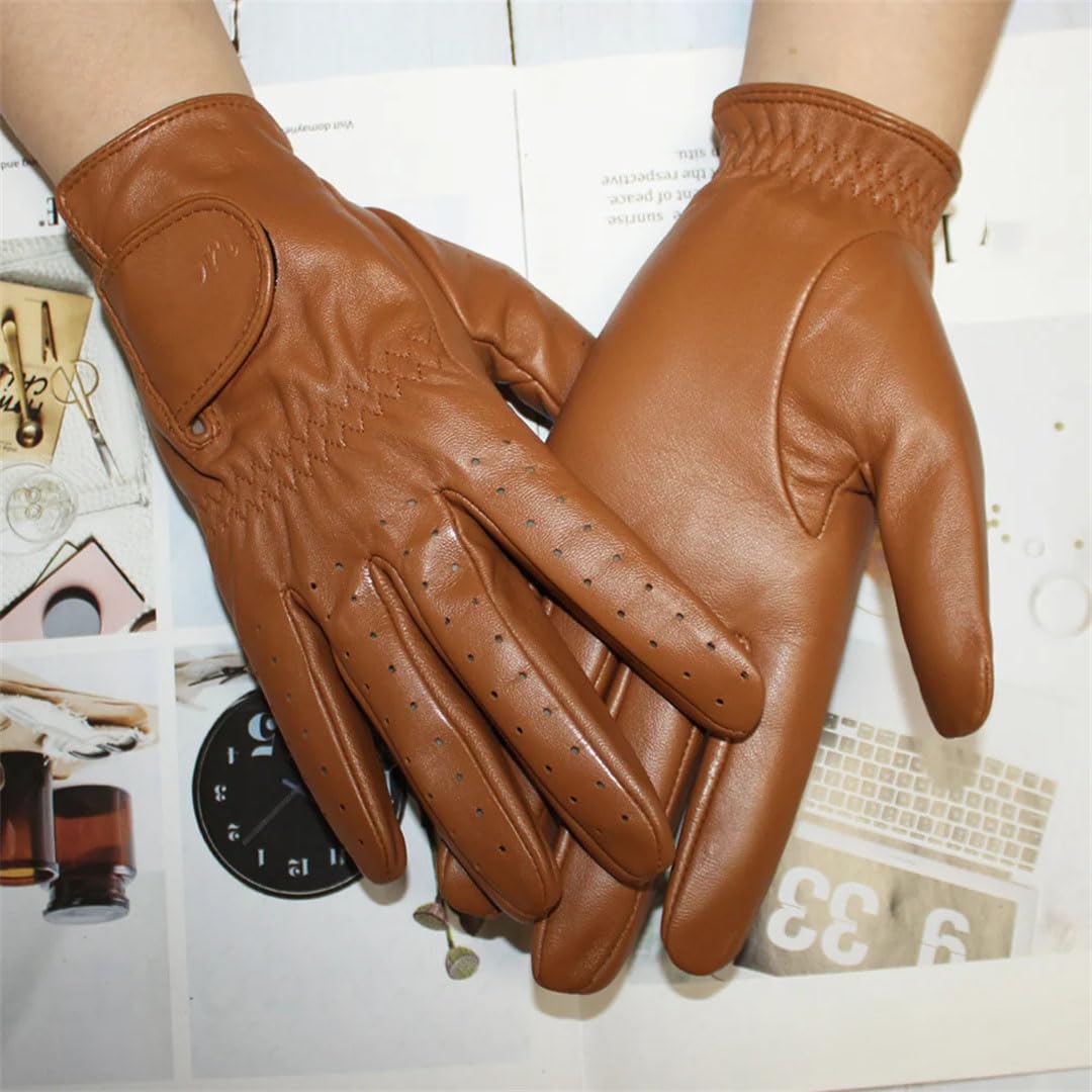 Gants de printemps pour homme et femme - Écran tactile - En cuir - Pour le sport, le golf, la conduite