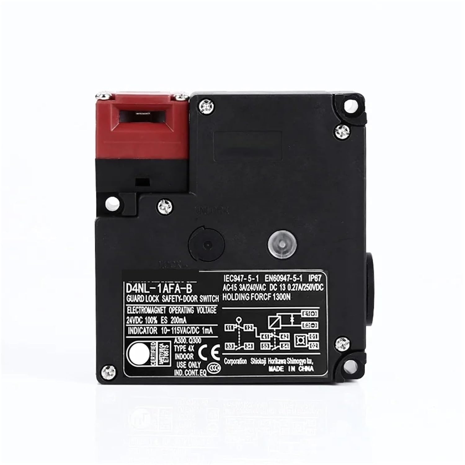 Safety Door Switch D4NL-1AFA-B D4NL-2AFA-B D4NL-4AFA-B D4NL-1BFA-B D4NL-2BFA-B Electromagnetic Lock Access Control Switch(D4NL-2FFA-B)