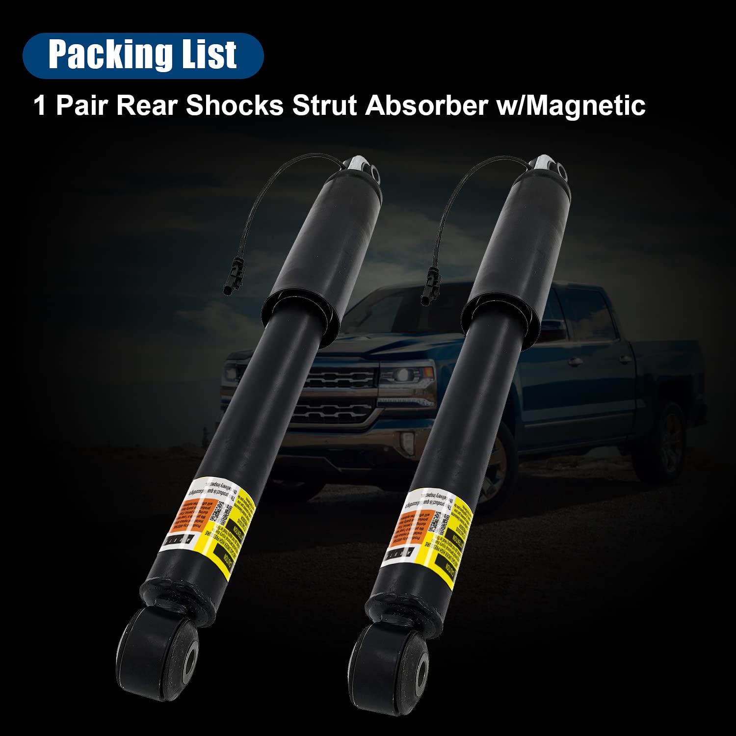 LUFT MEISTER Rear Magnetic Suspension Struts Compatible With Silverado 1500, GMC Sierra 1500 (2015-2018