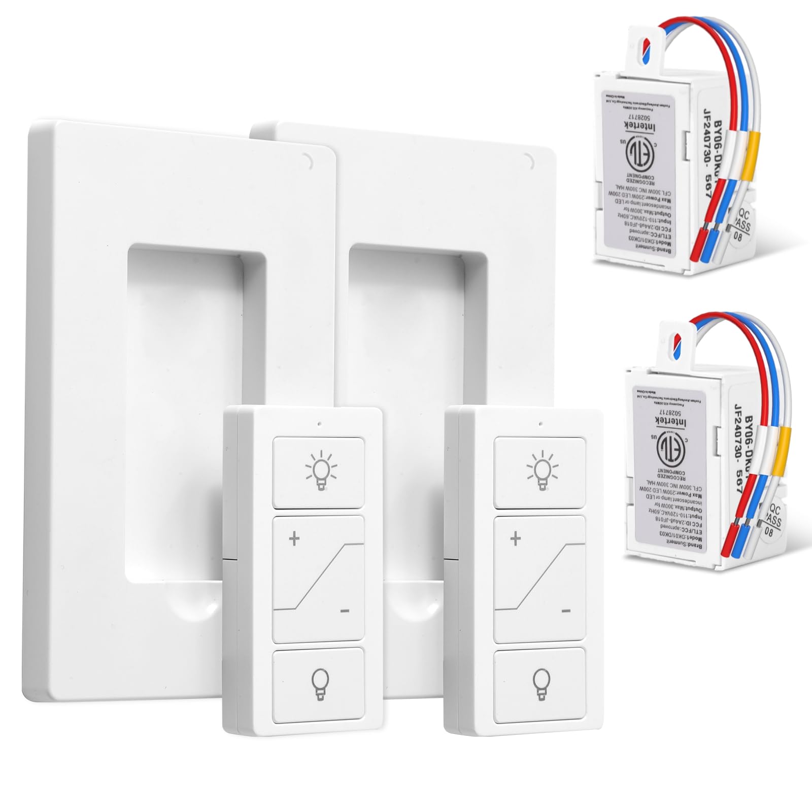 Photo 1 of ***MISSING PARTS***Sunmerit Wireless Dimmer Switch, 2 Remote Light Switch and 2 Receiver kit, Work with Alexa Voice Control, Single Pole Smart Wall Switch Lighting Fixture for Dimmable Bulbs Ceiling Lamps, ETL Listed