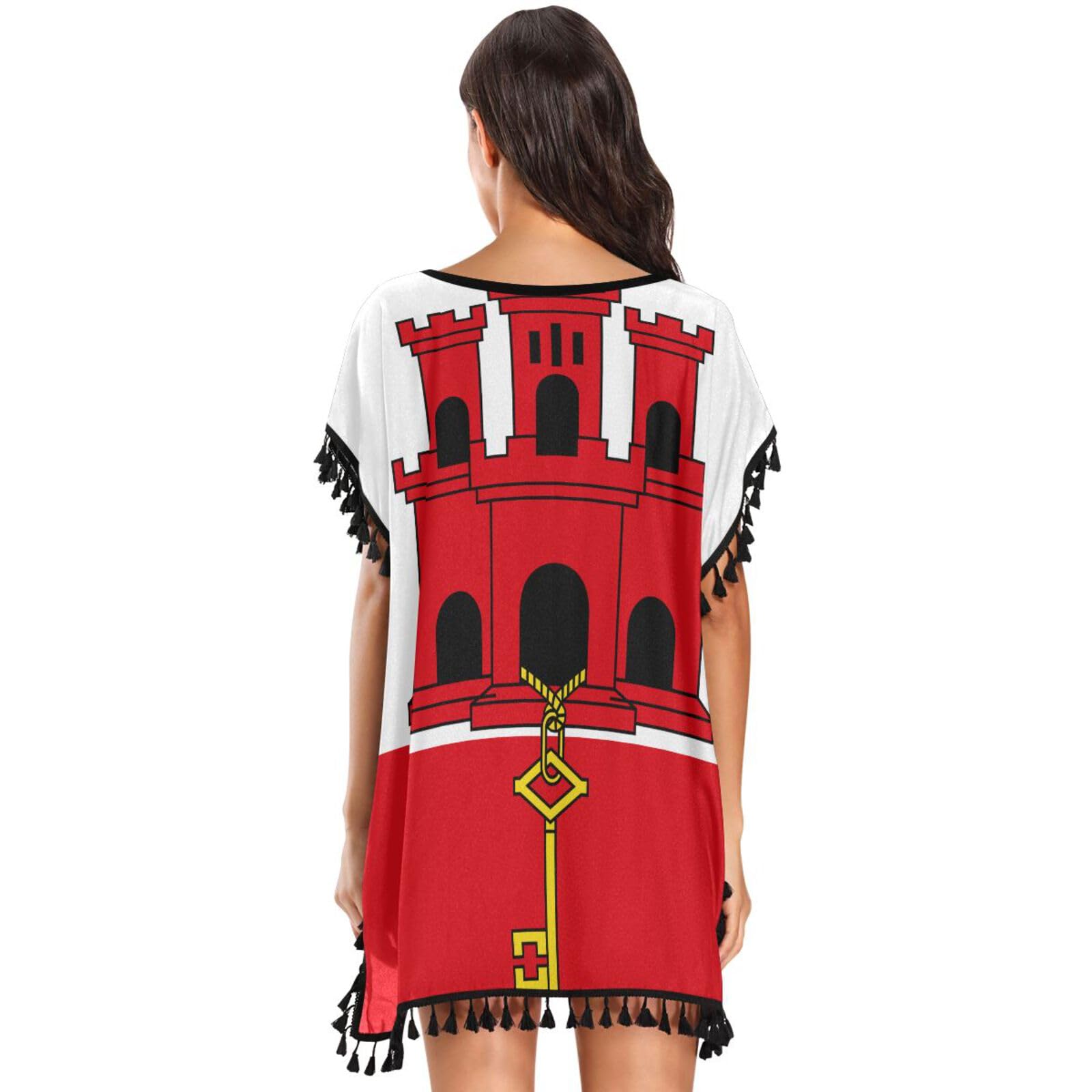 Bandera de Gibraltar traje de baño mujer vestido playa