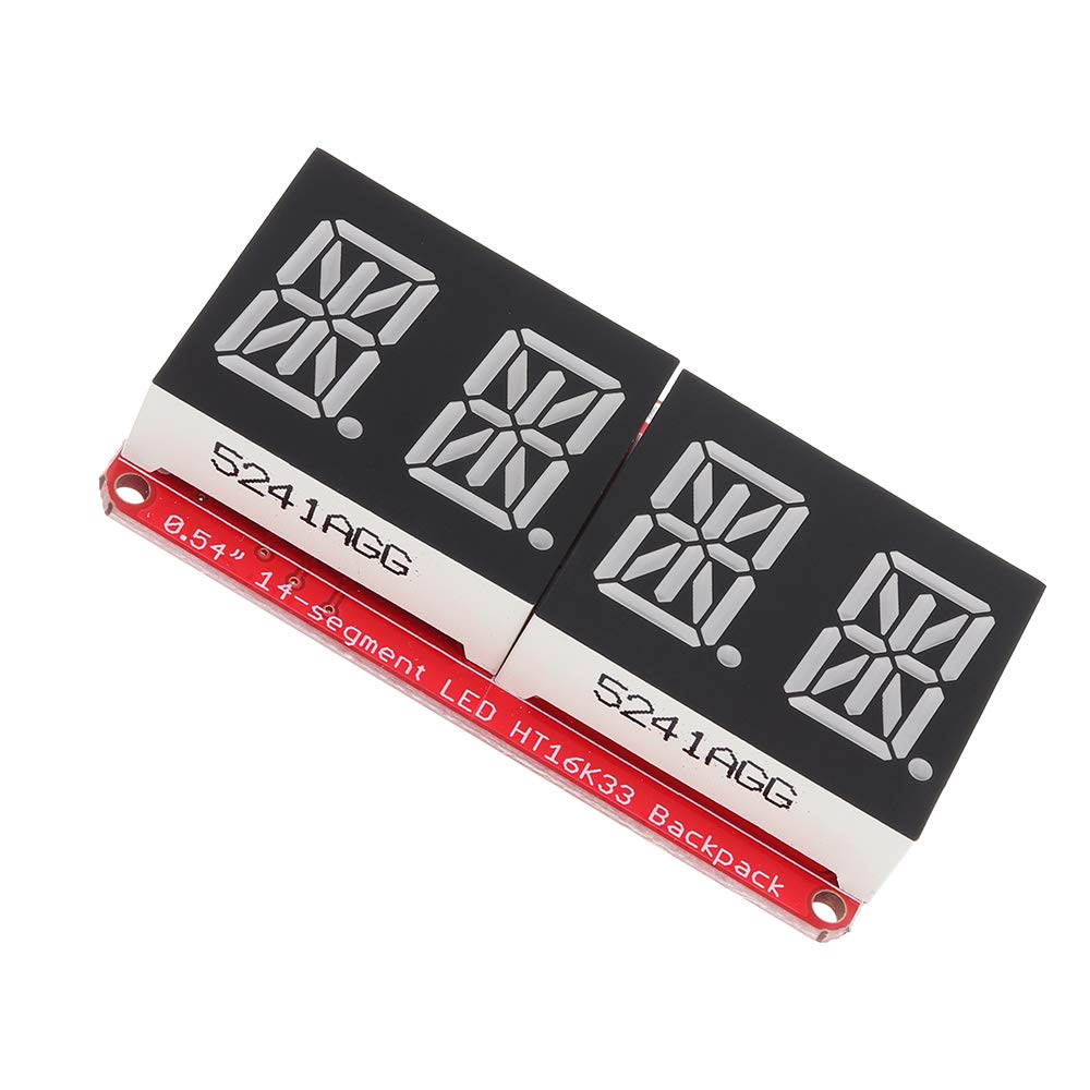 BliliDIY 5Pcs 4-Bit Pozidriv 0.54 Pouce 14 Segments LED Module De Tube Numérique Vert I2C Contrôle 2-Line Contrôle LED Affichage Module D'Écran