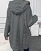 Women Button Up Open Front Cardigan Long Sweaters Fall Winter Oversized Hooded Outerwear Casual Sherpa Jacket Coat (Grey,X-Large)