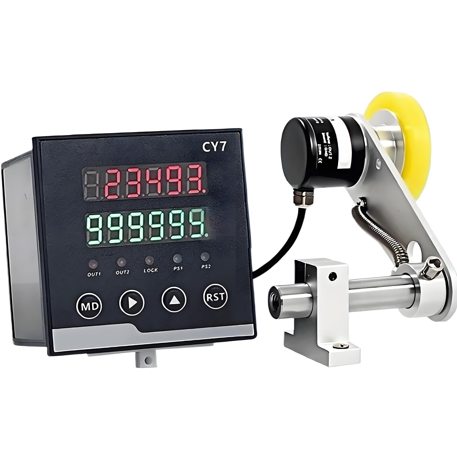 Contador de seis dígitos, medidor inteligente, 0-999999, salida de relé dual, convertidor de frecuencia controlable, alta precisión de nivel milimétrico, utilizado para medir tela, papel, placas y