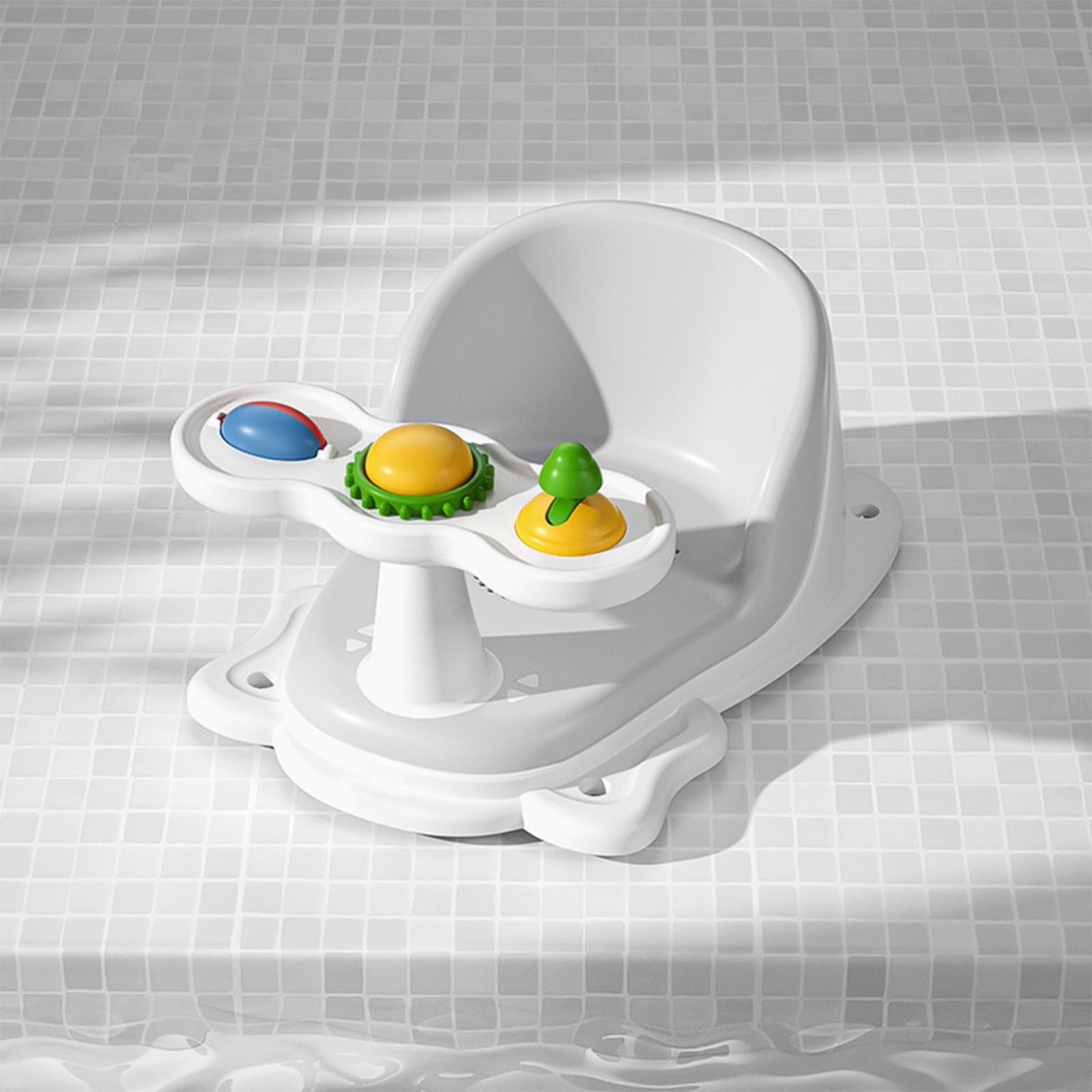 Badewannensitze Babywanne mit Saugnäpfen an der Unterseite für 6 Monate und älter, bietet Rückenlehne Badewanne Badewanne