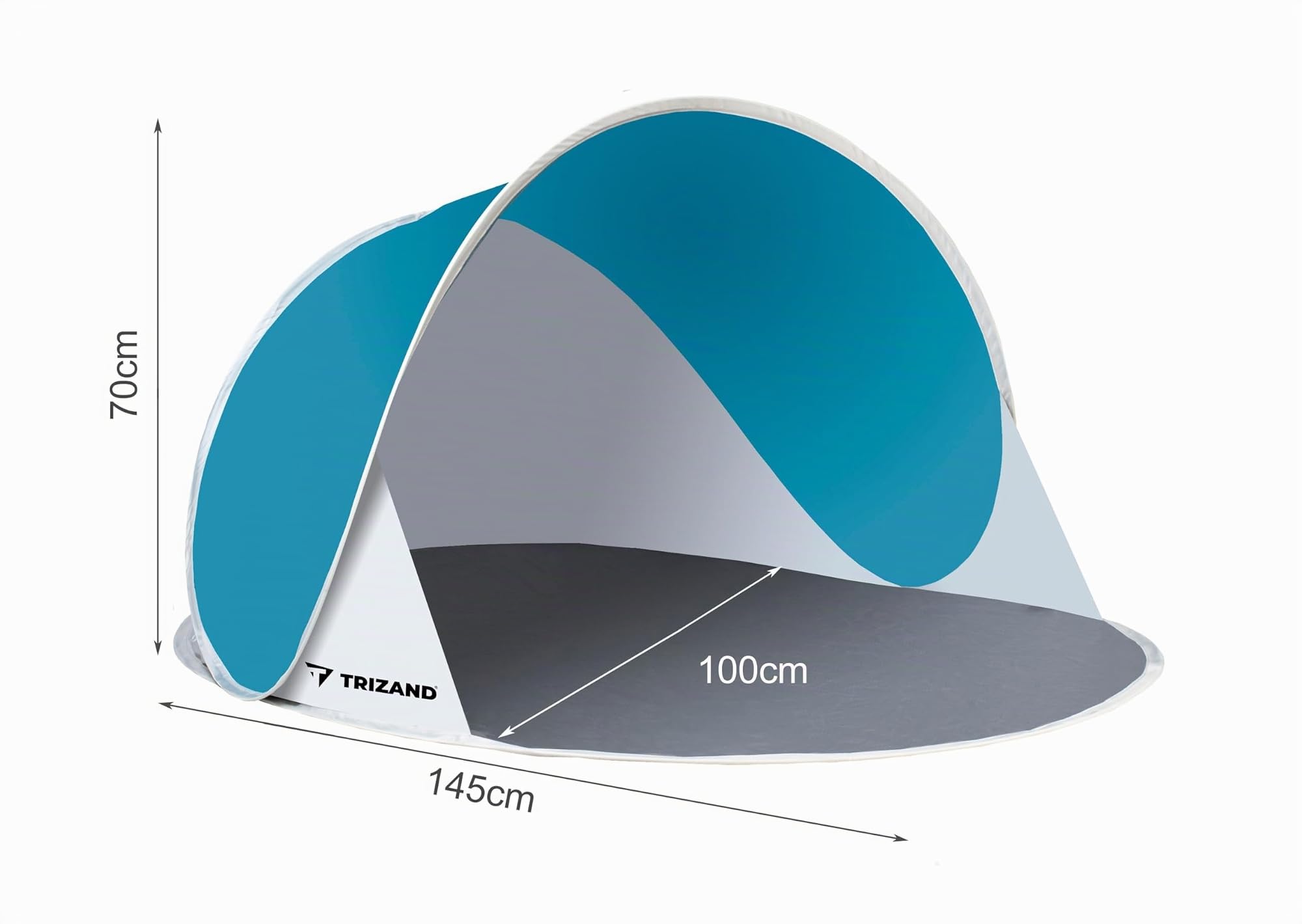 tente de plage pop up protection uv tente légère 10178 dimensions : 145 x 100 x 70 cm
