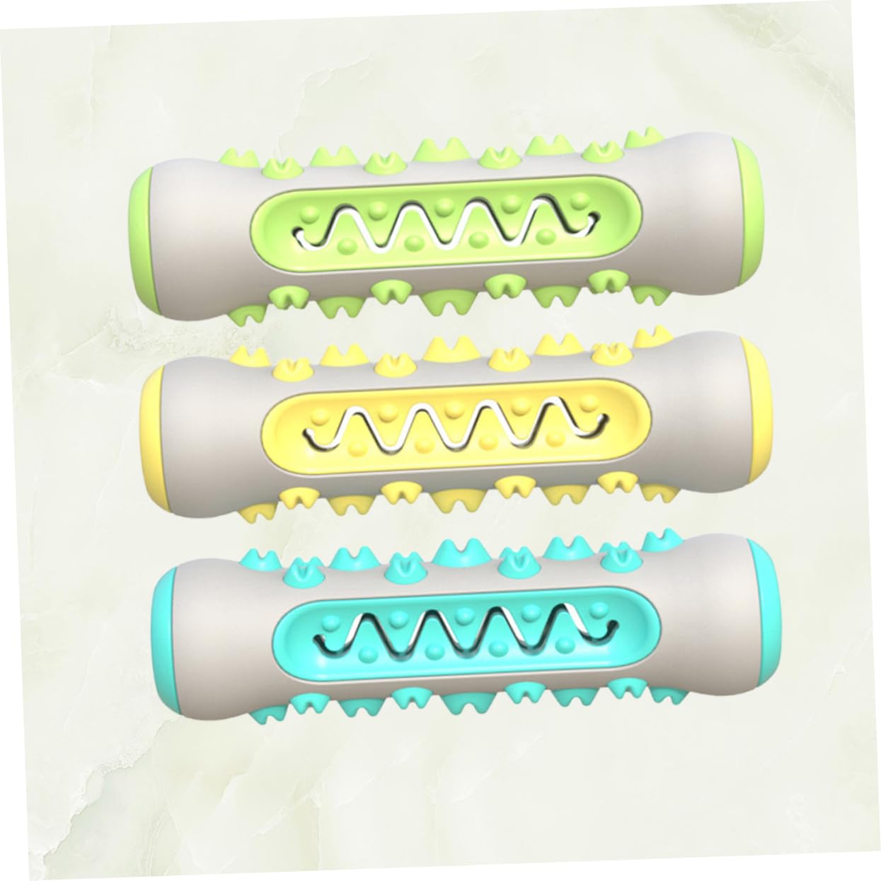 Kisangel Juguetes De Masticar para Perros 3 Piezas Cepillo De Dientes De Mascotas Hueso De TPR Ideal para Cachorros