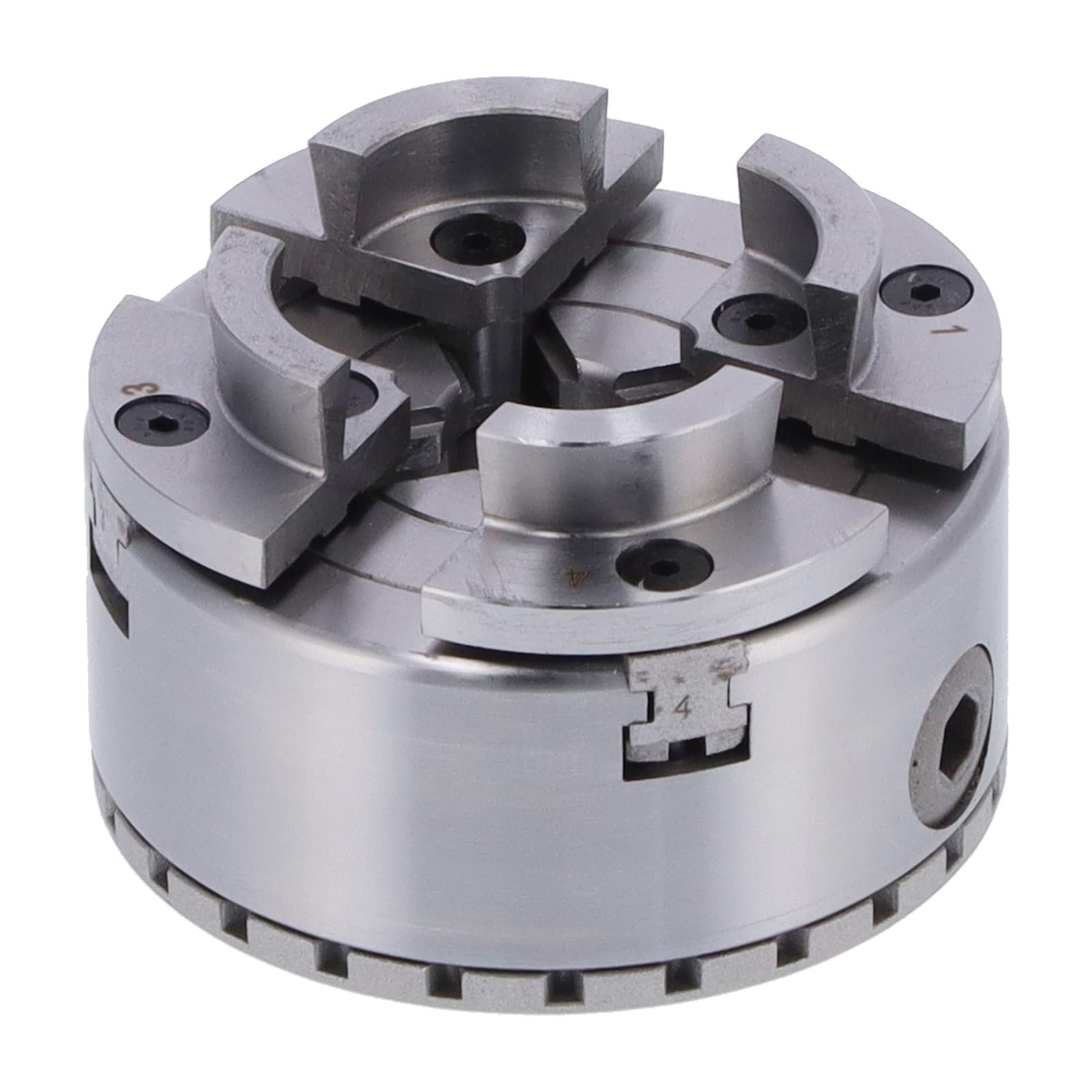 Portabrocas de Torno Autocentrante Portabrocas de Metal de 4 Mordazas Rosca M40 96 Mm 0,03 Mm Precisión para Máquinas Herramientas de Carpintería Sujeción Soporte Centrado para Carpinteros