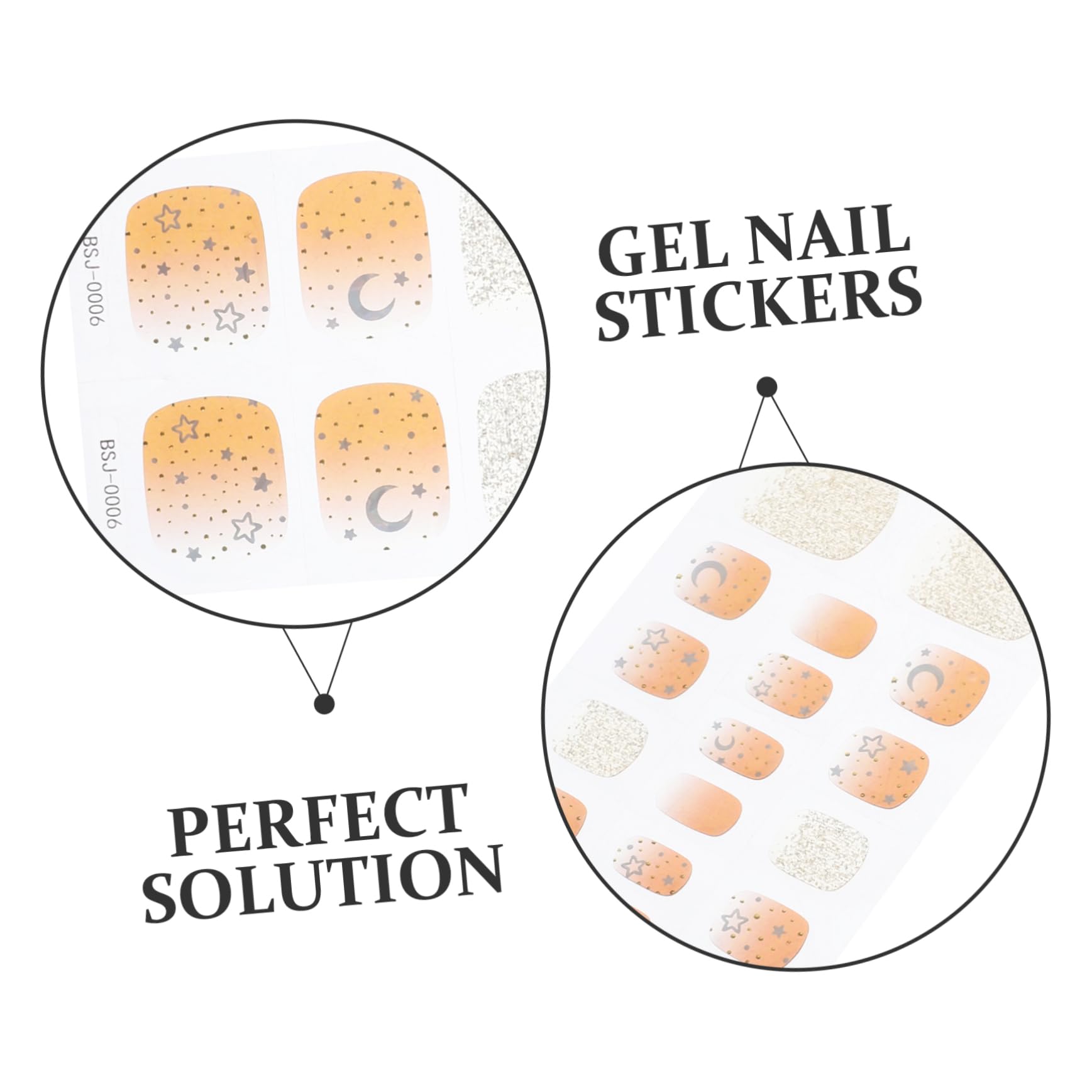 BESTYASH 4 Set adesivi per unghie Gel polacco adesivi per decalcomanie per unghie di ie chiodi decorazioni per ie strisce lucide per manicure ie adesive