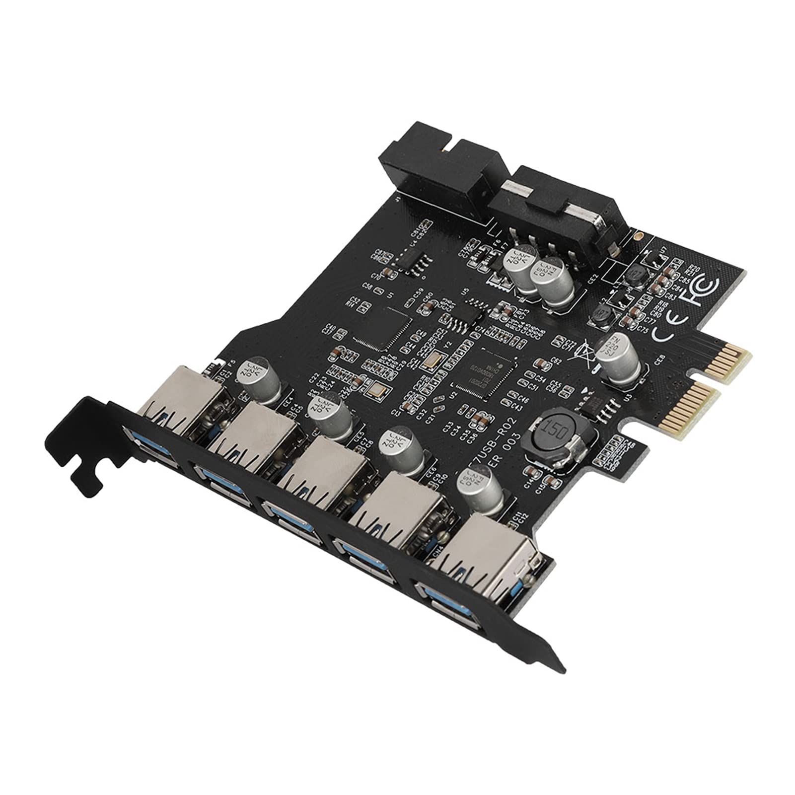 Scheda di espansione PCI Express a 5 porte USB 3.0 Supporto UASP Trasferimento dati ad alta velocità per case tower desktop standard