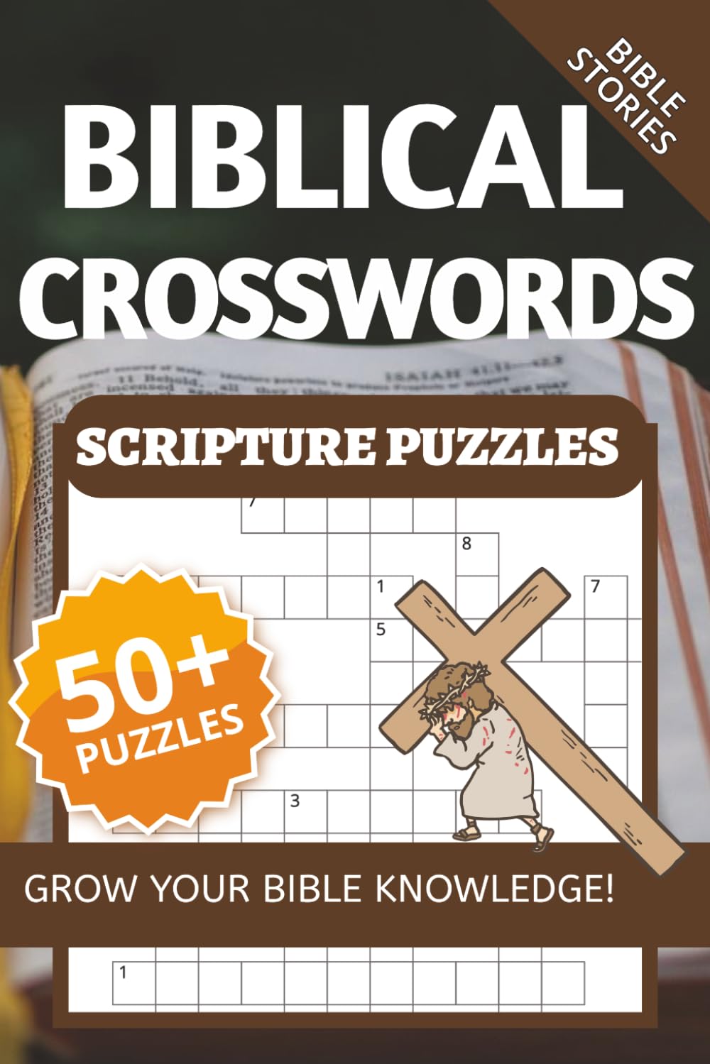 Biblical Crossword Puzzles, Scripture Puzzles, Bible Stories: Crossword Puzzles with Easy to Read Print about The Bible, Jesus, Scripture and More | ... Gifts for Vacations, Holidays, and Relaxation