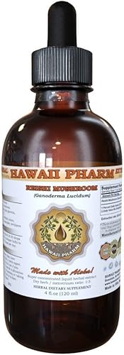 HawaiiPharm Reishi - Tónico de Emperadores (Ganoderma Lucidum) Extracto de tintura 4 fl.oz (120 Ml)