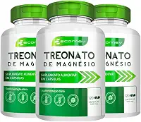 Kit 3Un Magnesio Treonato 100% Puro 500mg 360Caps