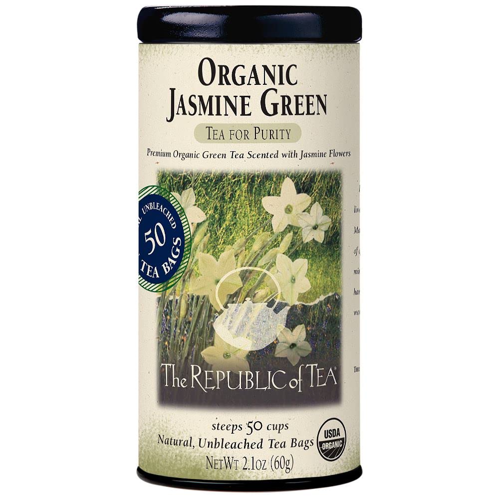 Organic Jasmine Green Tea - 50 Tea Bags | The Republic of Tea | Buy Now ...