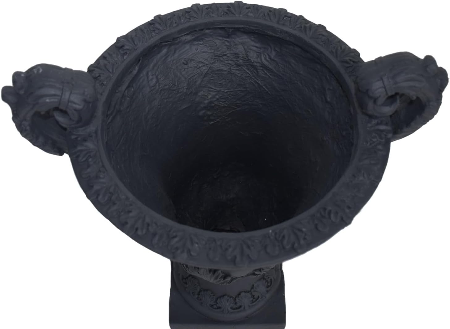Delphine Black Concrete Urn Planter - Modern Square Design for Indoor/Outdoor Use