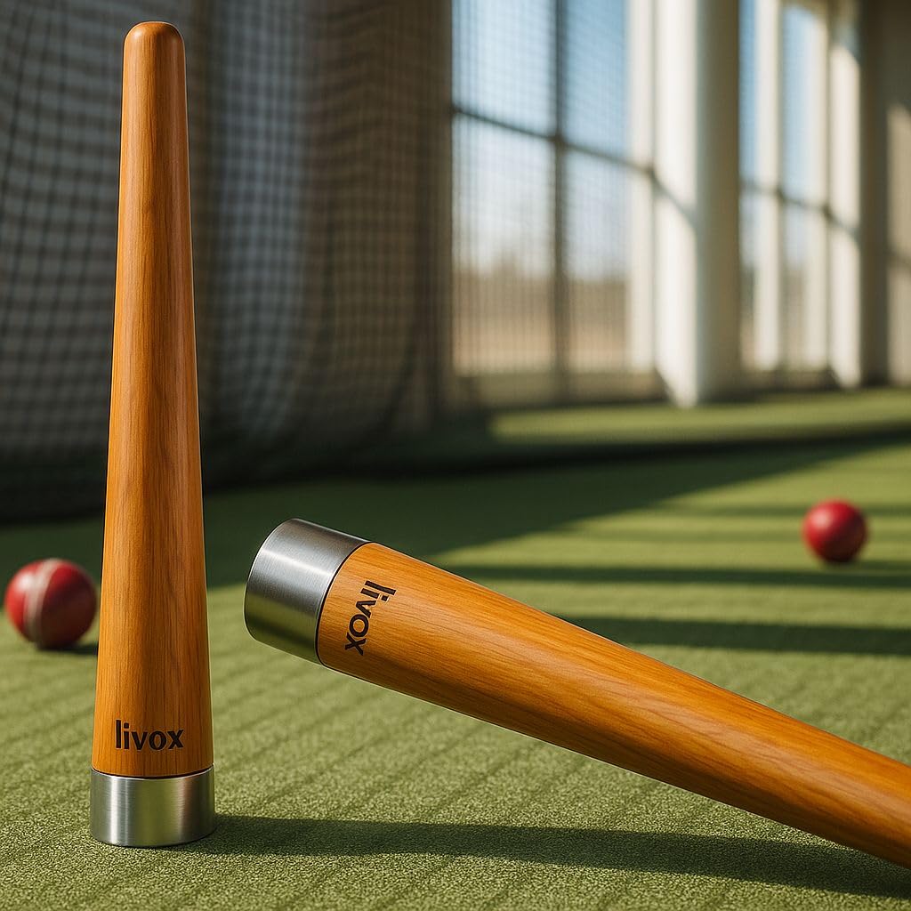 LIVOX Grip Applicator Cricket Bat Handle Wooden Gripper Cone with Metal Base for Easy Bat Grip Replacement & Installation Tool (Pack of 1) 2