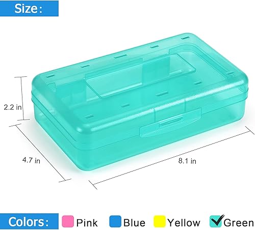 Miniatura 2 de Tamaki 1 caja de lápices de plástico de gran capacidad, cajas transparentes con tapa hermética, diseño apilable y elegante caja organizadora de