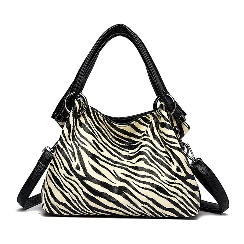 Borsa a mano da Donna con Tracolla in Pelle Sintetica Borsa a spalla Donna Sacchetto Borse Manici Donne Borsa Bauletto Modello leopardo Borsetta