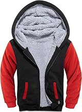 JACKETOWN Children's hooded fleece jacket, thick boys' hoodie, children's hooded sweatshirt with zip, long sleeves, warm winter sports jacket