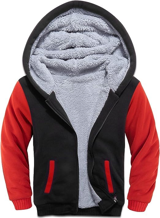 Qixiu Herren Winterjacke Mit Kapuze - Gepolstert 5 Farben Zip Hoodie