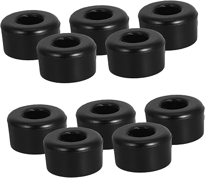 Roller Skate Accessories Shock Absorbing Black Pu with Double Row Structure and Four Wheel Configuration 10pcs Enhancing Stability and Protecting Structural for Quad Skates