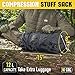 M-Tac Compression Stuff Sack for Sleeping Bag Military Water Resistant Compression Bag Lightweight Nylon Compression Sack for Travel, Camping, Hiking, Outdoor (Black, M - 12 liters)