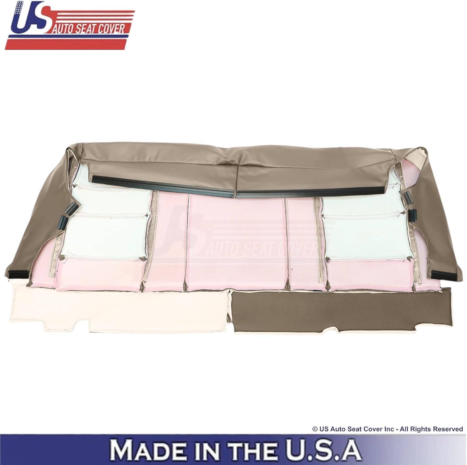2002-2003 fits Ford F250 F350 Lariat Leather Perfitsated Rear OEM Seat Covers Tan