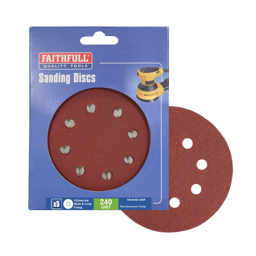 Faithfull 125Mm Hook And Loop Perforated Sanding Discs