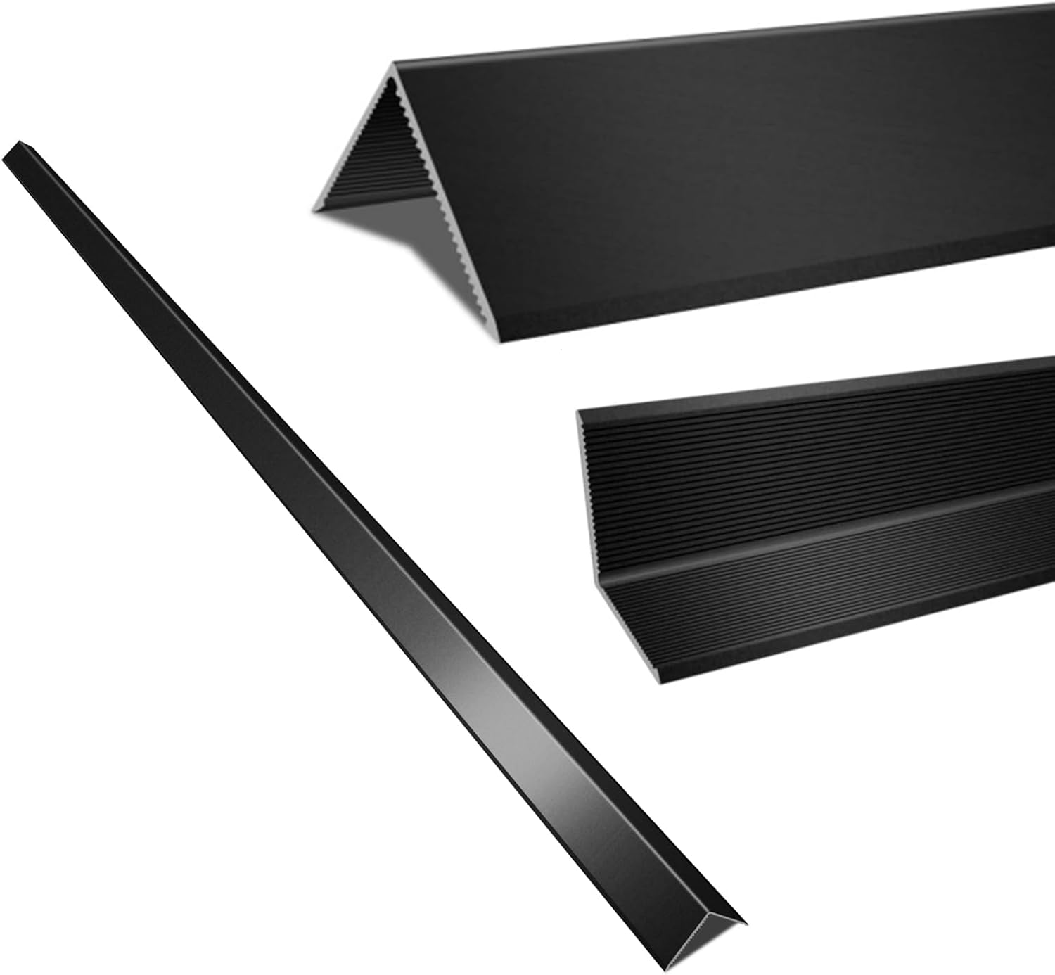 Aluminum Alloy Black Corner Guards Black Wall Corner Protector Wall Corner Protectors with 90° Angle, L Shaped Metal Protectors Guards 19Ga / 0.7mm Thickness (2x2x48 Inch * 10PCS)