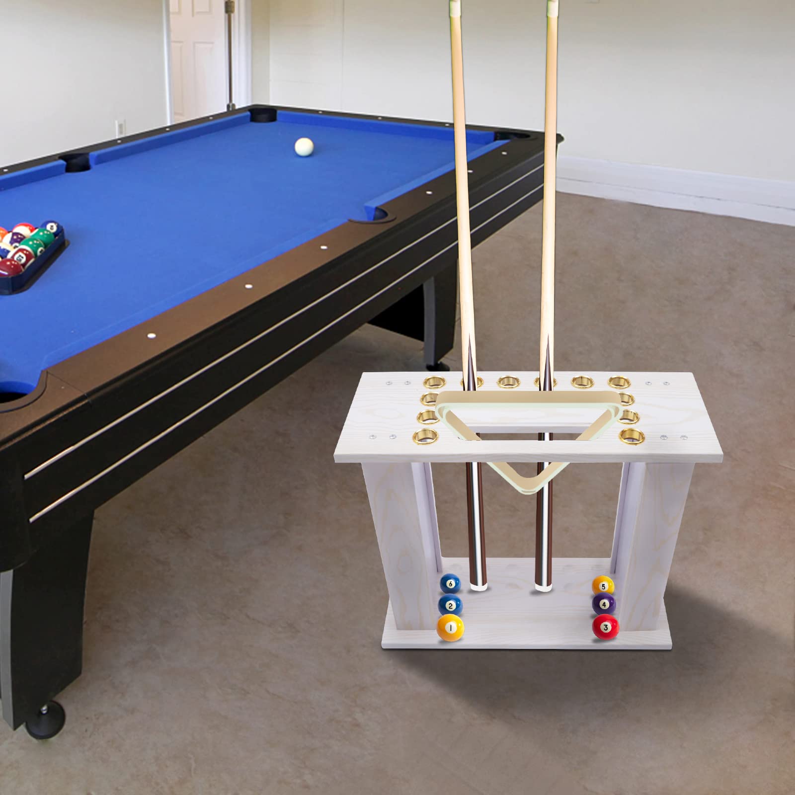 Support de queue de billard pour 16 queues et accessoires maison club