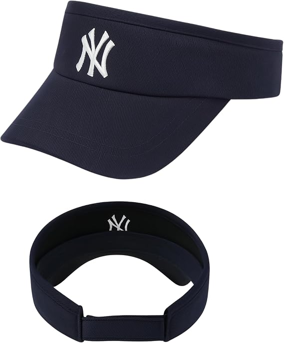 Viewfinder Hat Adjustable Cotton Tennis Golf Sports Hat with NY Logo Unisex NAVY BLUE