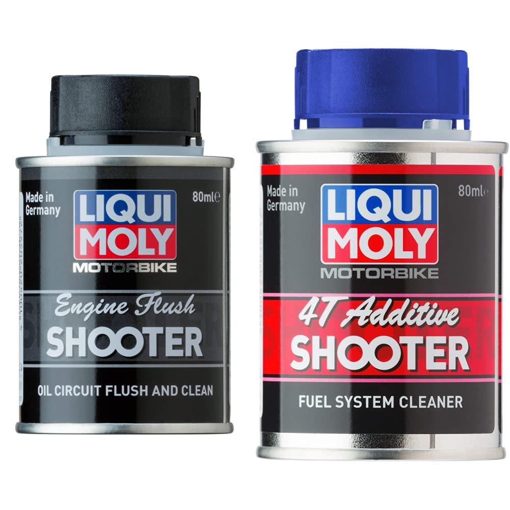 LIQUI MOLY 20597 Motorbike Engine Flush Shooter (80 ml) & 7822