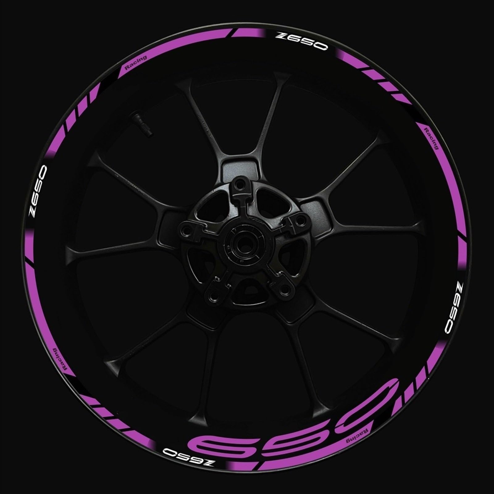 Front and Rear Wheel Hub Decal Set Improved Decoration for Kawasaki Z650 Motorcycle Z 650 Rim Stickers Decorative(Color19)
