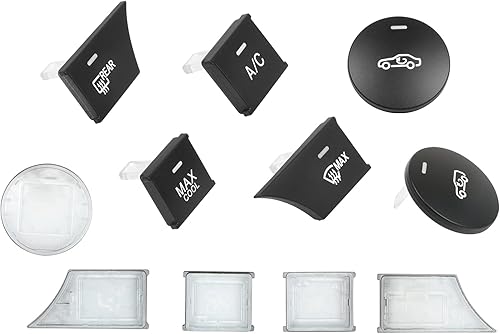Miniatura 7 de Jaronx Compatible con botones de aire acondicionado de Mercedes Benz, cubiertas de botón de control de clima, botones de aire acondicionado, botón