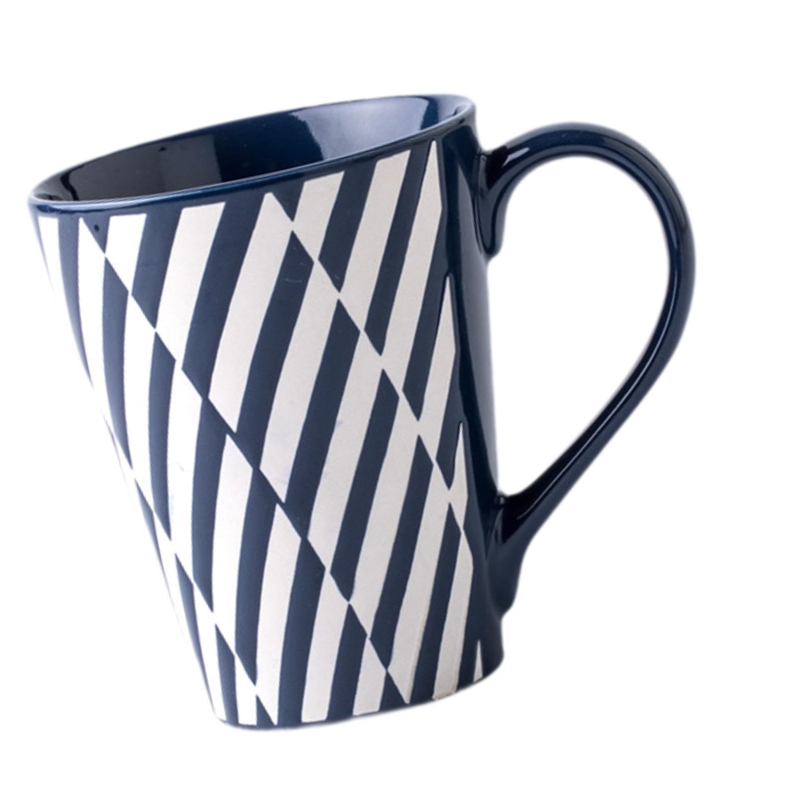 Gobelet à lait en porcelaine fine, mug en céramique robuste avec anse ergonomique