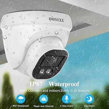 Amazon.com : OOSSXX 4K PoE Dome Outdoor Home Security Camera