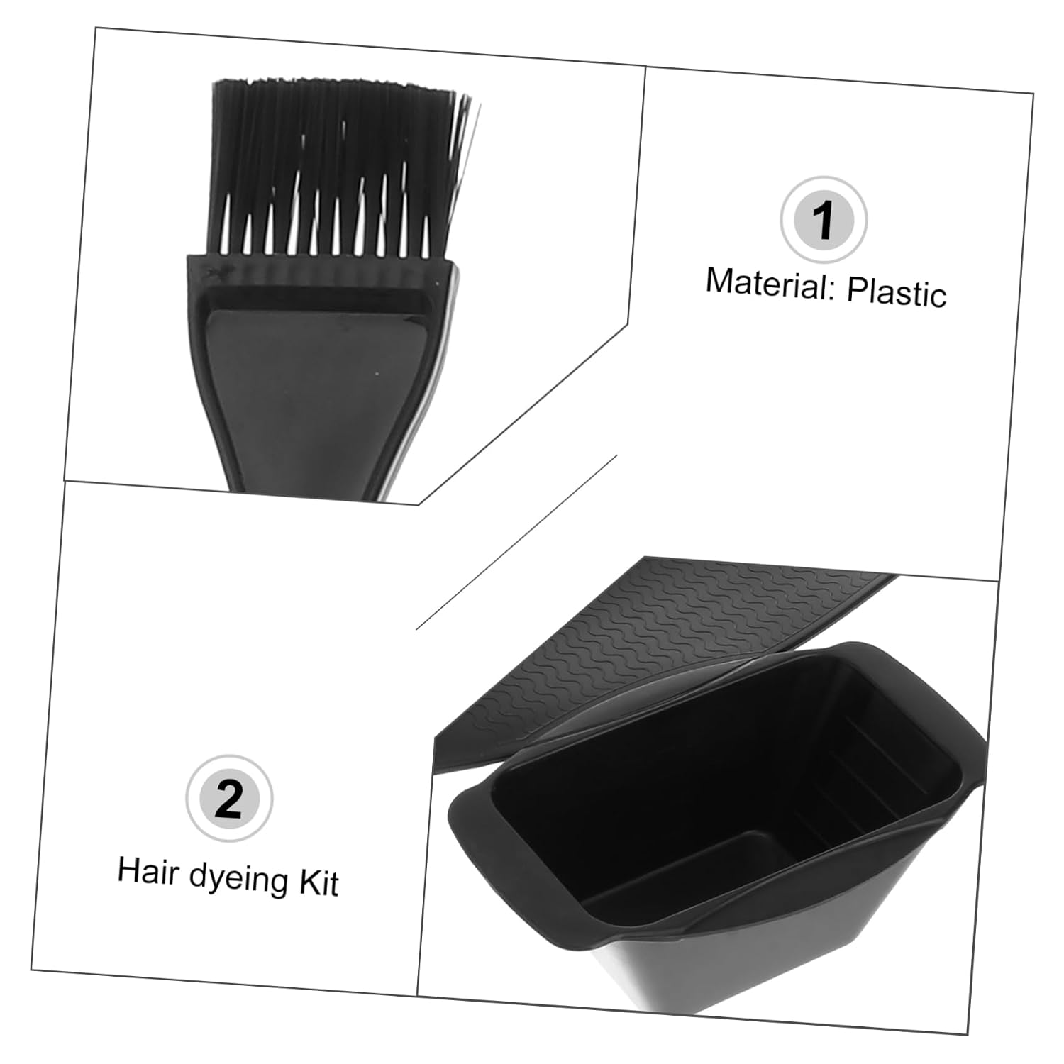 Hair Dye Board Set 3-Piece Plastic Highlighting Plate Kit for Professional Hair Coloring Easy to Use for Salon and Home Use and Comb