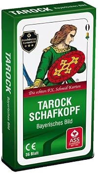 ASS Altenburger 10045029-0001 FSC Sheep Head/Tarock, Bavarian Picture in Folding Box, White
