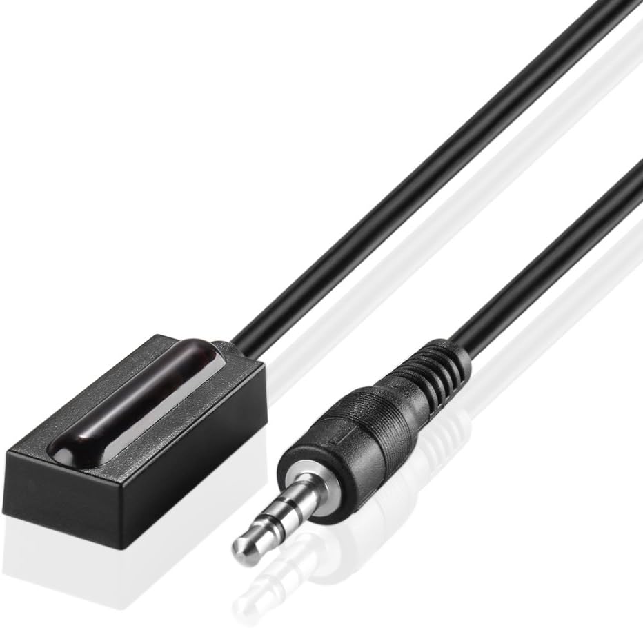 TNP IR Receiver Cable (25FT) - External 38-56kHz Infrared Receiver Extender Sensor Cable 3.5mm Jack Plug Wire Cord Remote Eye for HD DVR Cable Box, STB Set Top Box, TV, IR Repeater Extender System