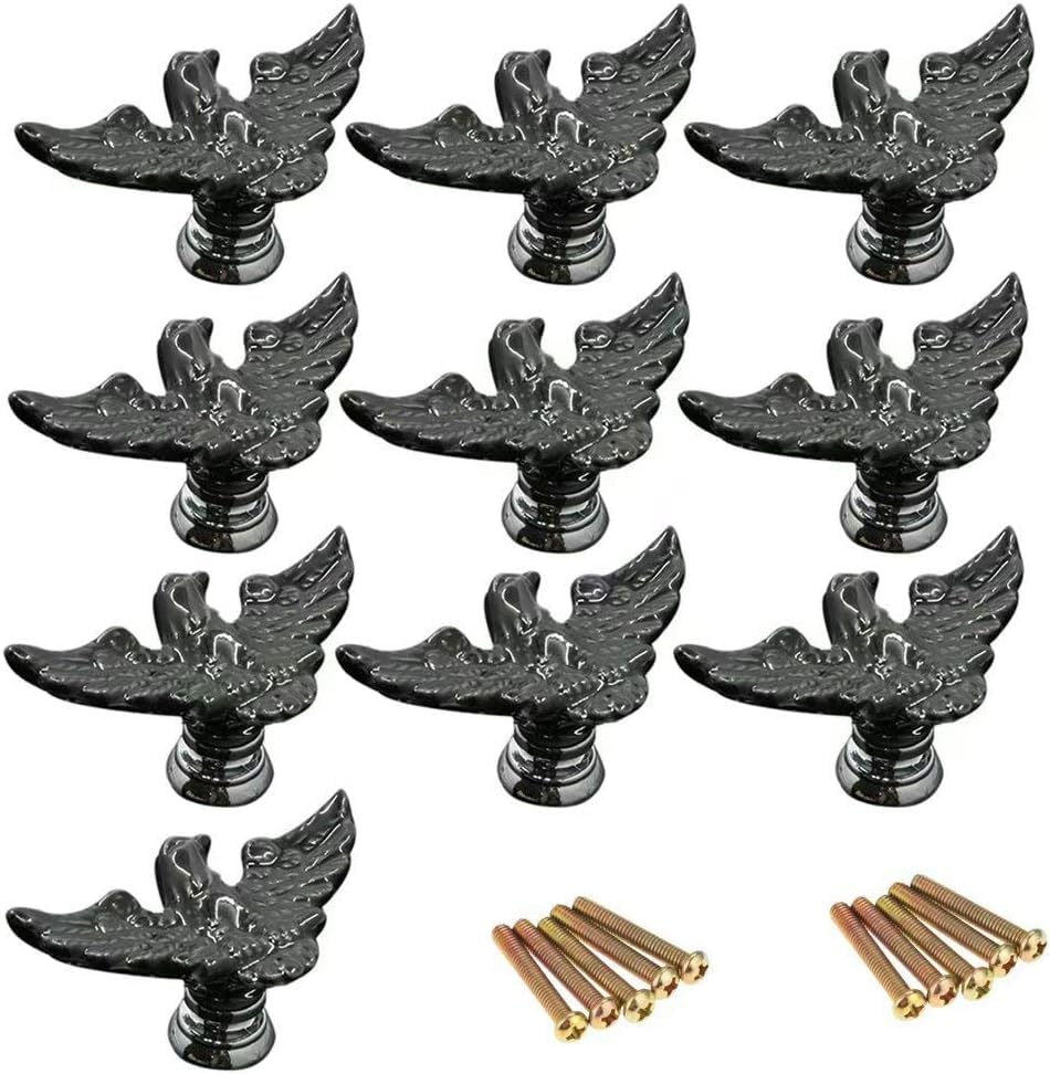 Poignées en céramique d'aigle rouge pour remplacer des boutons de tiroirs cassés ou ternes