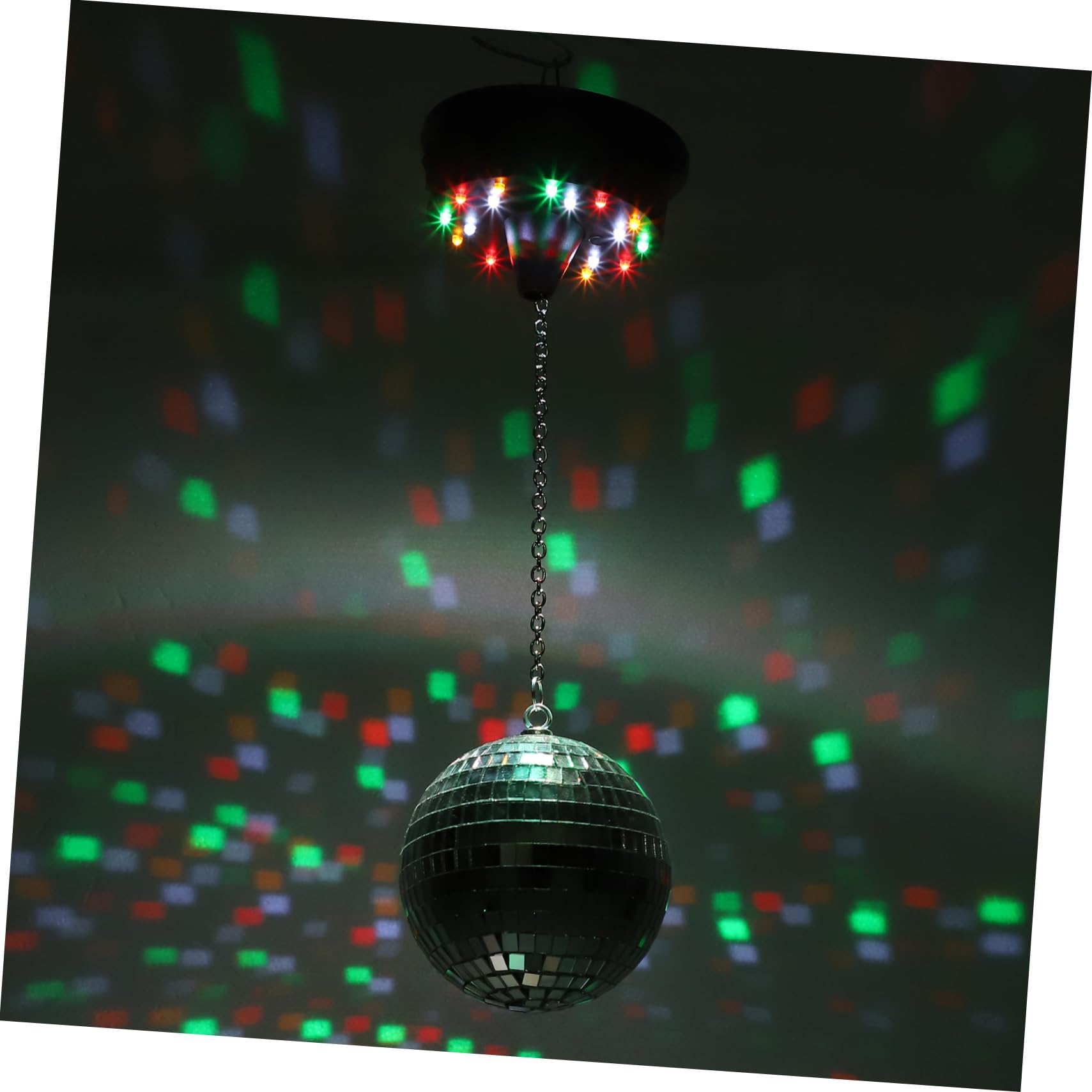 IWOWHERO Disco Ball Lights Rotating Mirror Ball Led 12cm Non-Battery Party Stage Ktv Home Dec