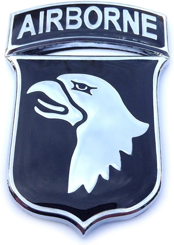Auto Medals101st Airborne Division Sticker Decal Emblem Subdued for Car Truck Auto Metal US Army Sticker 55x40mm