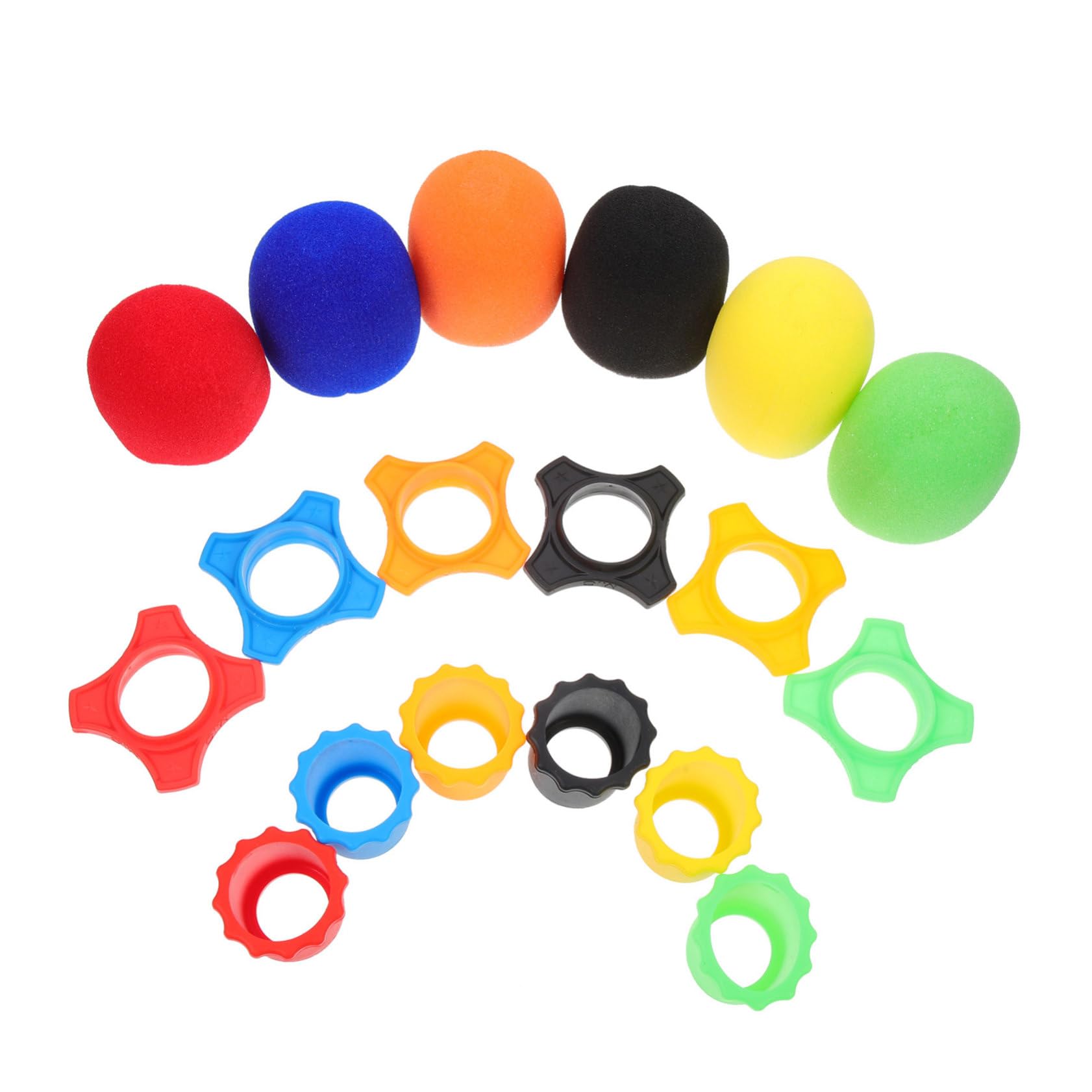 ibasenice 18pcs Mic Holder Set Rolling Ring Covers Silicone Rod Sleeves for Microphone Protection
