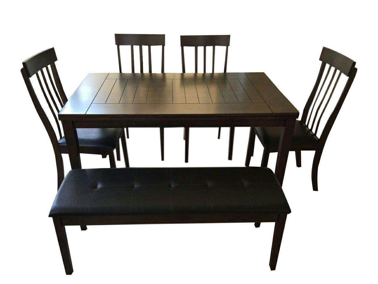 Buy Solid Malaysian Wood 6 Seater Dining Table 4 Chairs and 1 Bench