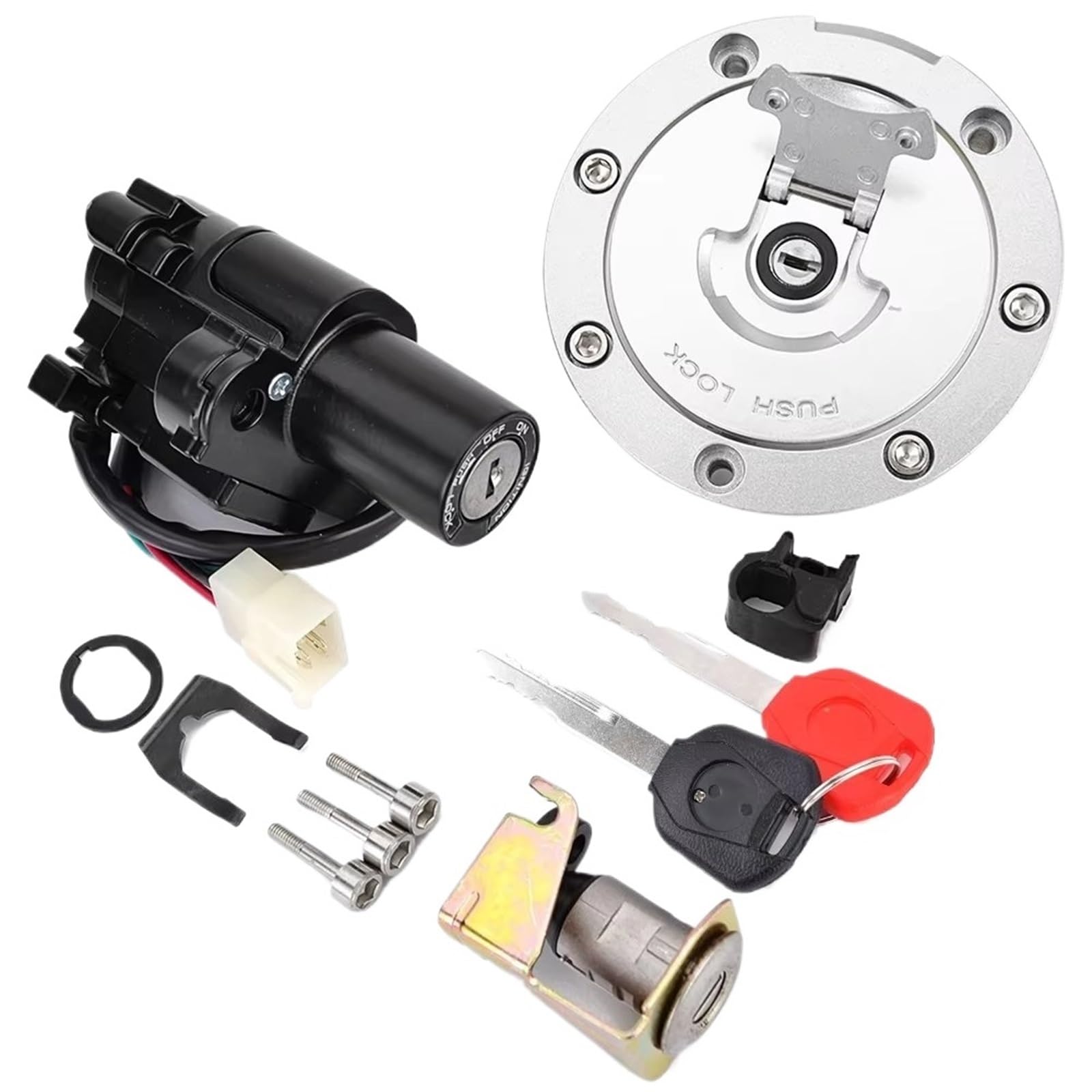 Ignición Moto Cerraduras Para CBR600 CBR600F PC35 F4 F4I CBR600RR CBR900RR CBR929 CBR954 CBR1100XX CB600F Interruptor Encendido Bloqueo Asiento Cerradura Encendido