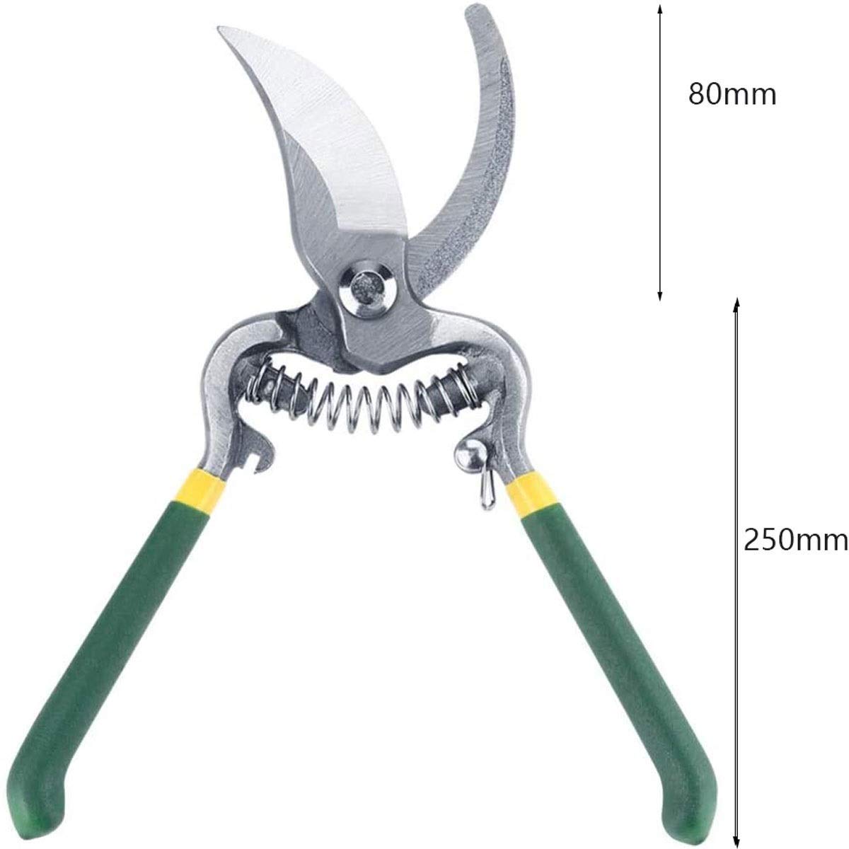 Gartenschere für die Gartenarbeit, Gartenschere, Stahlklinge, Baumschere, ergonomischer Komfort, Gartenschere, Bypass-Gartenschere, Trimm-Grünschere, Werkzeug mit Verriegelung für