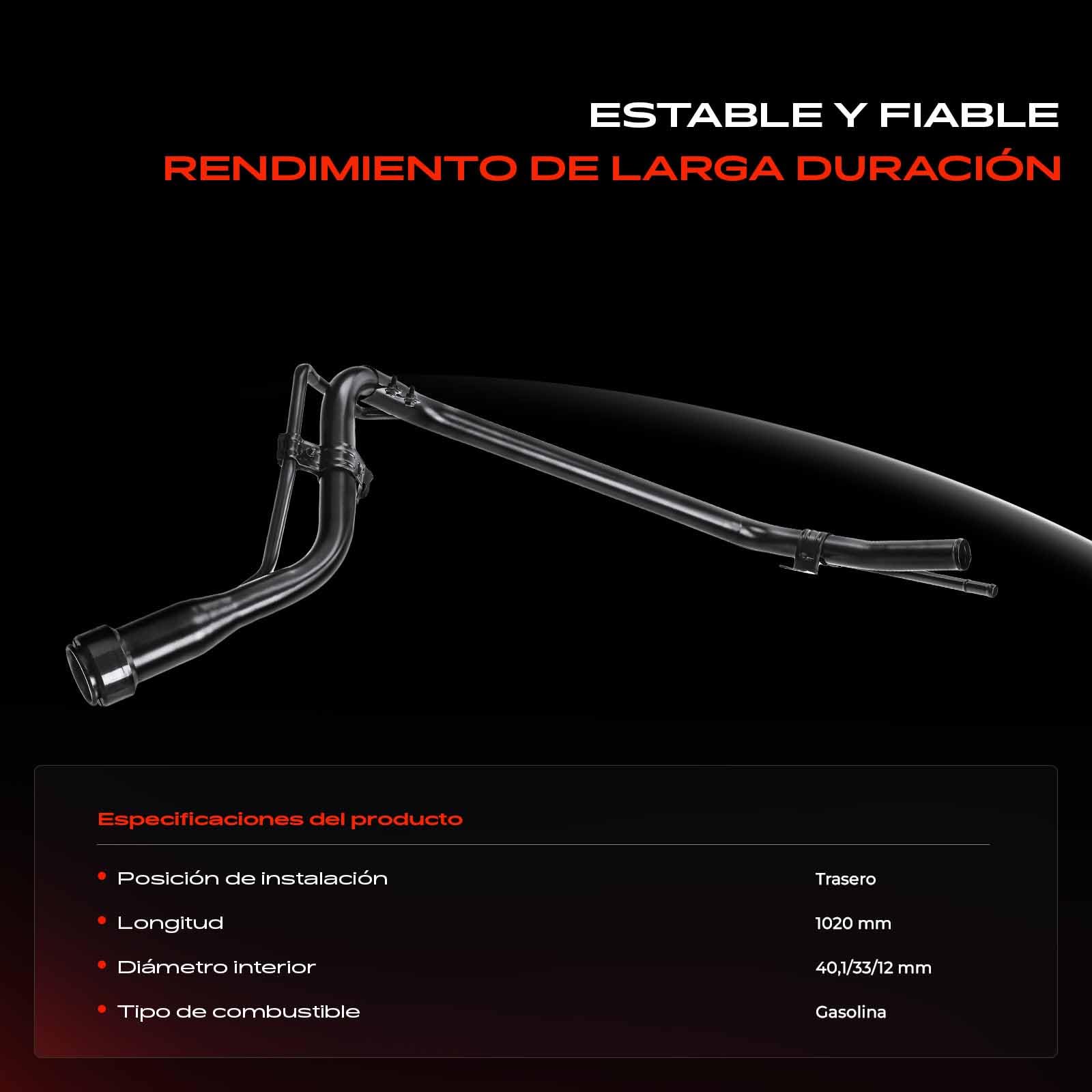 Frankberg Tubo de llenado de combustible cuello de llenado gasolina | Compatible con: Land Cruiser Prado J15